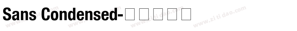 Sans Condensed字体转换